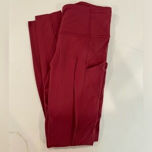 Red Lululemon leggings